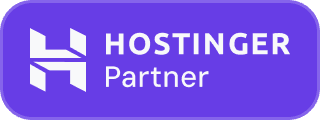 Official Hostinger Partner badge