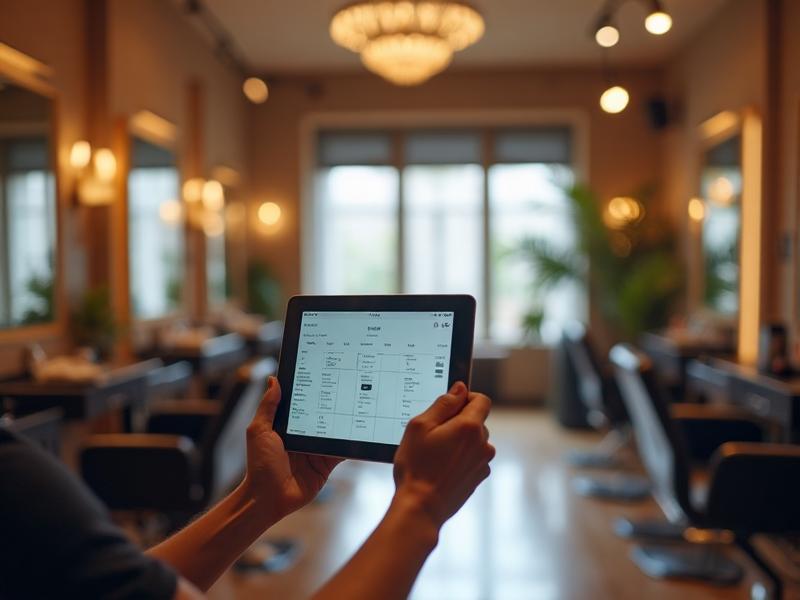 Salon dashboard showing appointment bookings