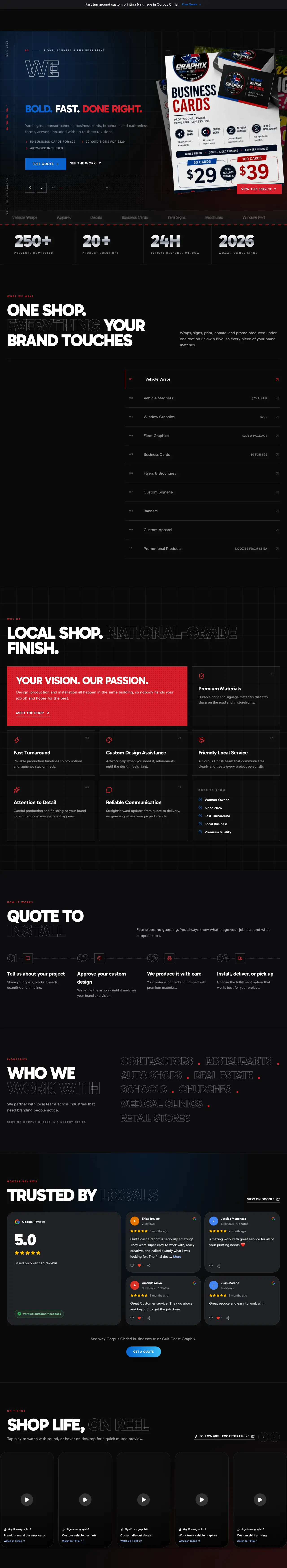 Homepage of Gulf Coast Graphix