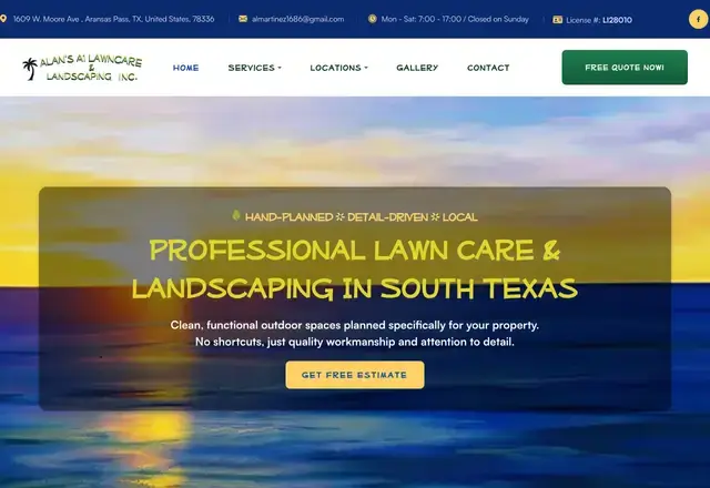 Alan's A-1 Lawn Care website
