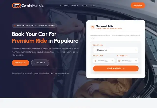 Comfy Rentals website