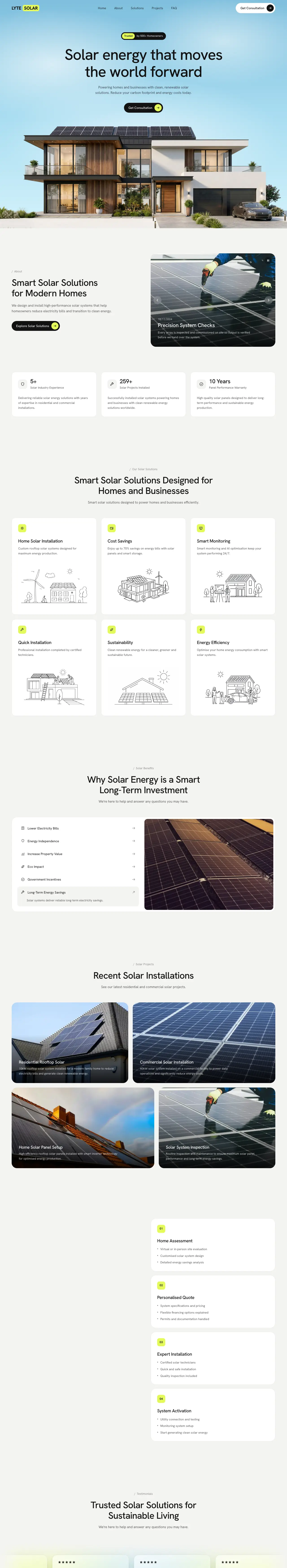 Homepage of Lyte Solar