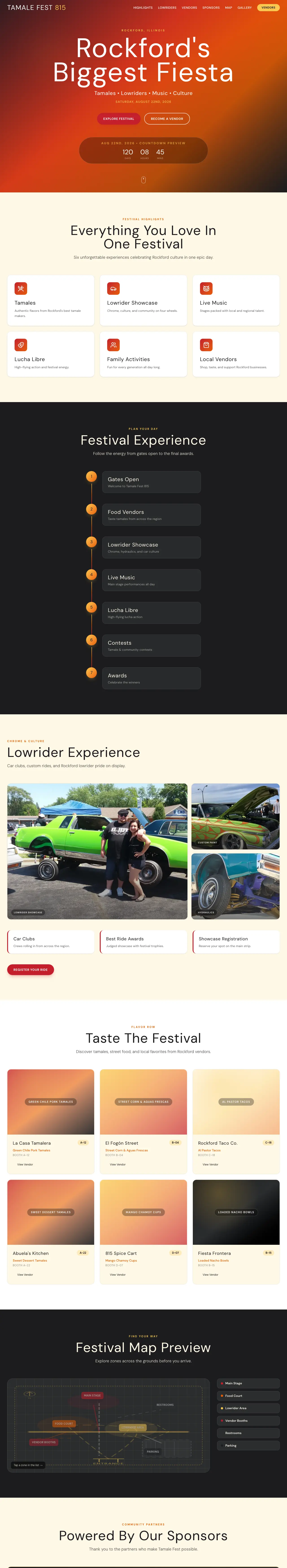 Homepage of Tamale Fest 815