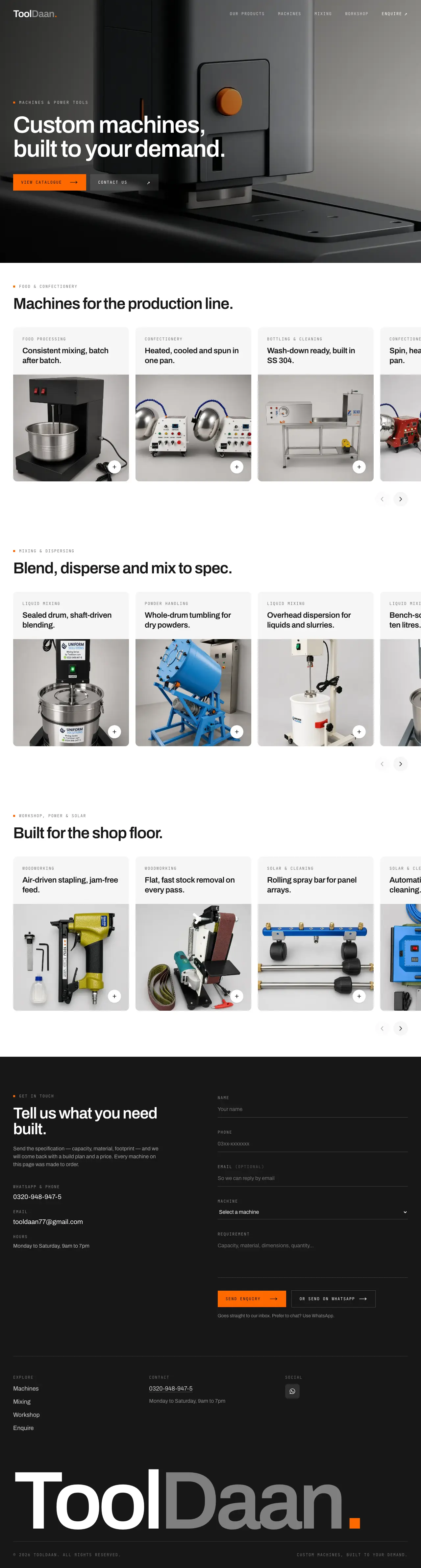 Homepage of ToolDaan